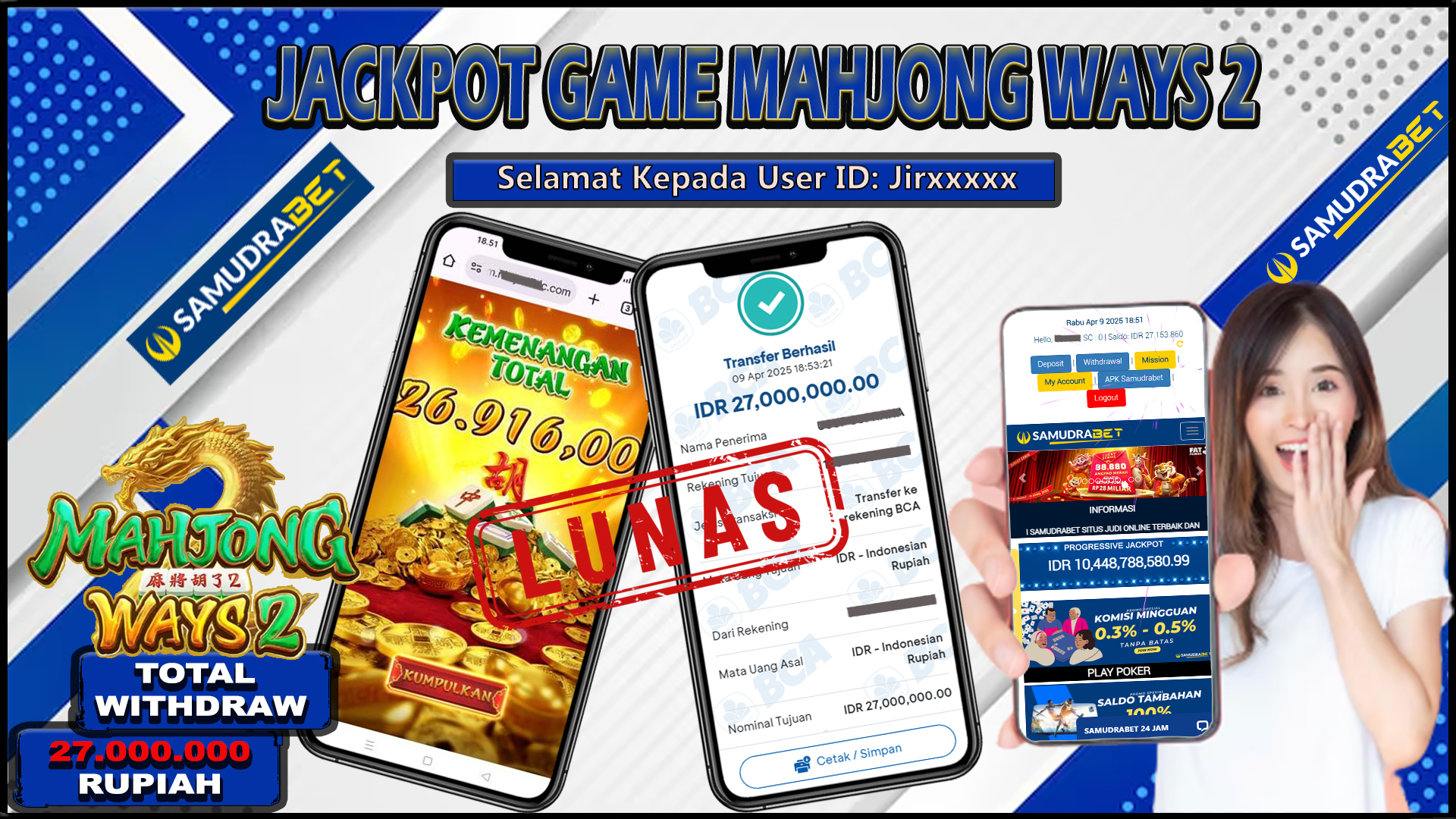 Samudrabet Jackpot Slot Rp 27.000.000 ~ Lunas