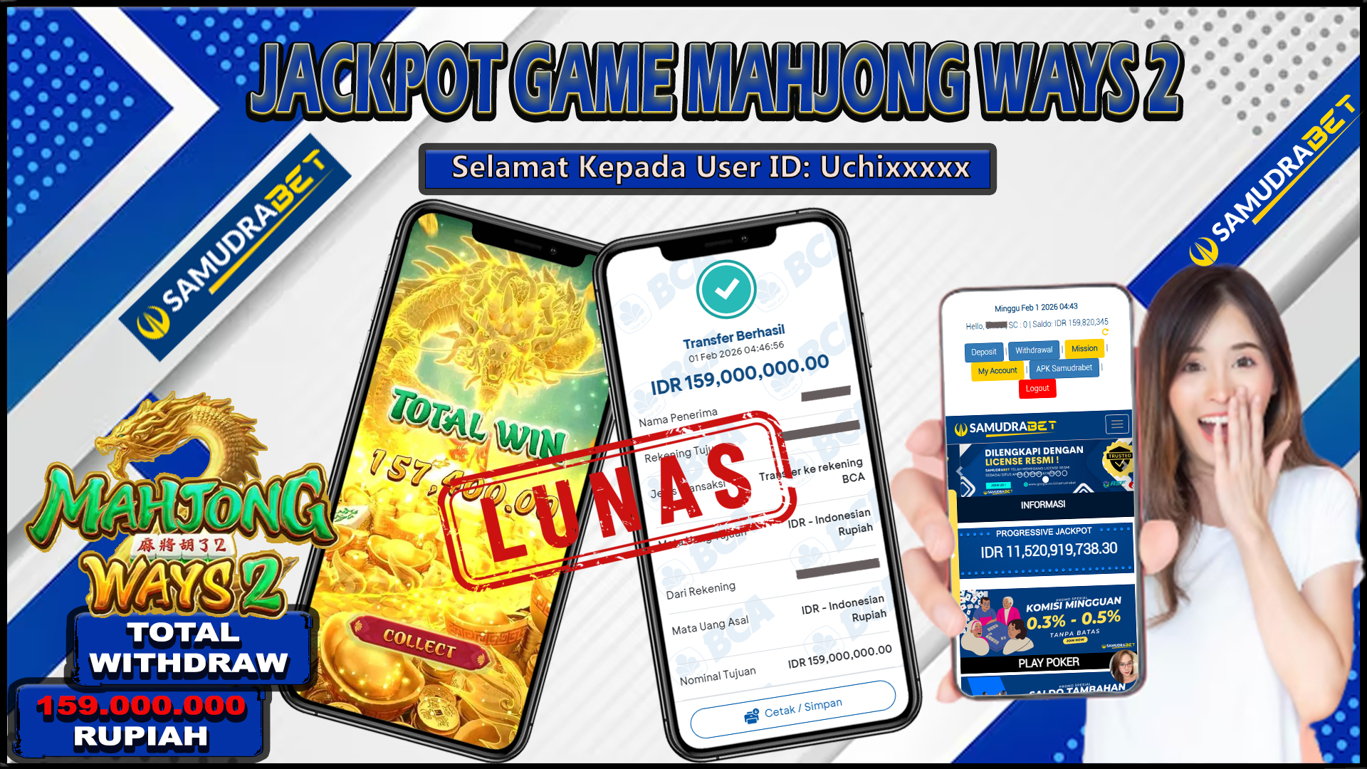 Samudrabet Jackpot Slot Rp 159.000.000 ~ Lunas