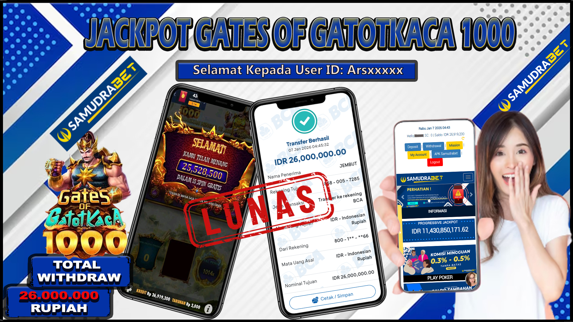 Samudrabet Jackpot Slot Rp 26.000.000 ~ Lunas