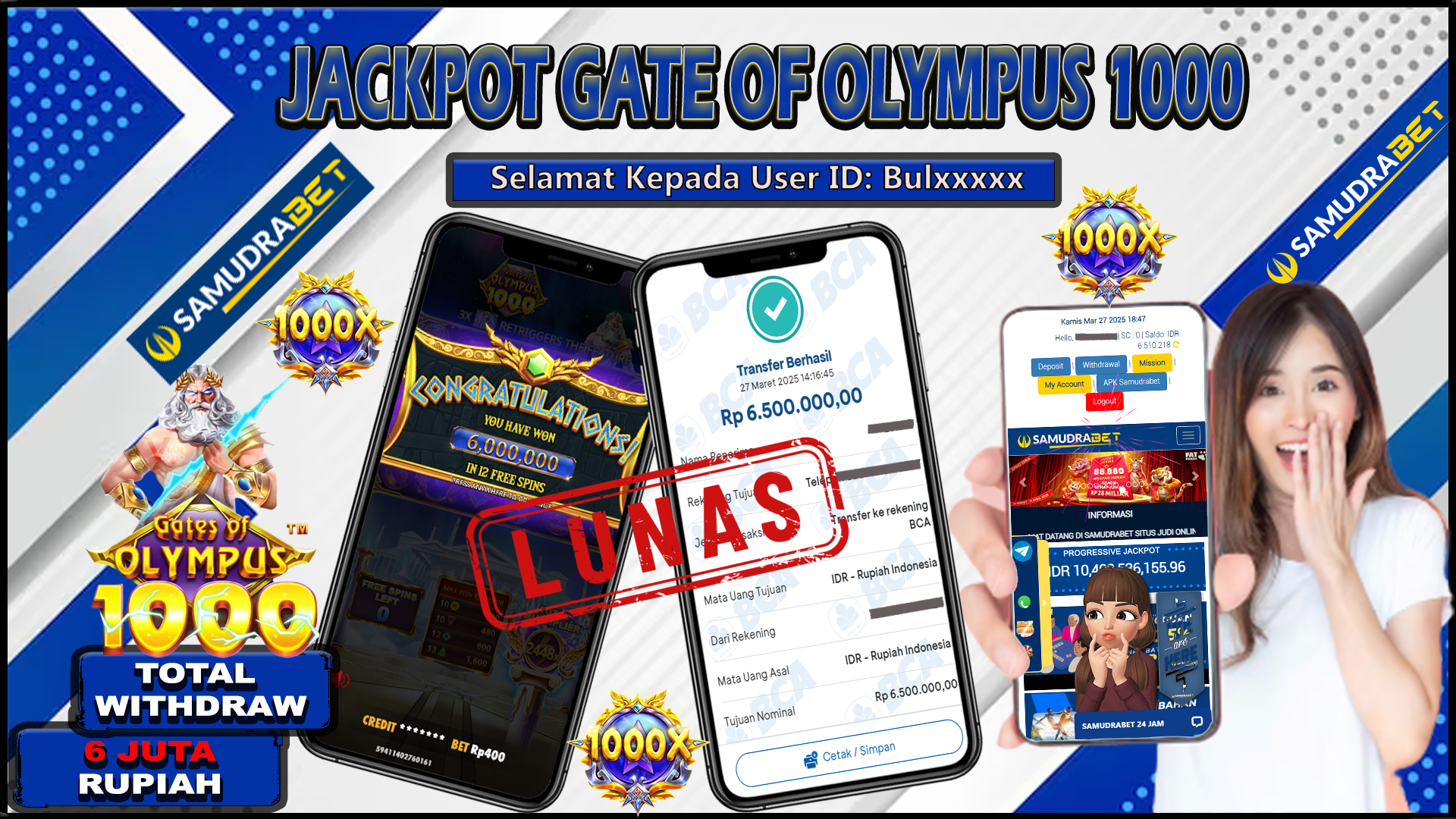 Samudrabet Jackpot Slot Rp 6.500.000 ~ Lunas