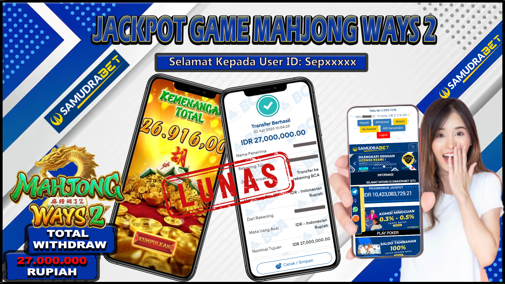 Samudrabet Jackpot Slot Rp 27.000.000 ~ Lunas