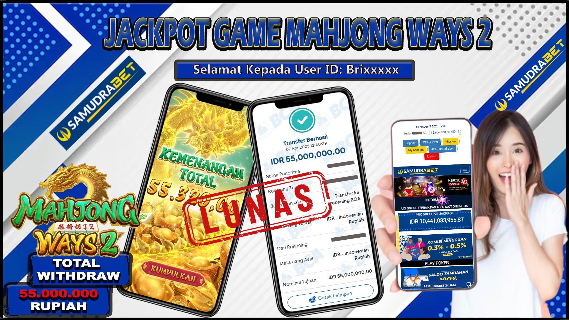 Samudrabet Jackpot Slot Rp 55.000.000 ~ Lunas