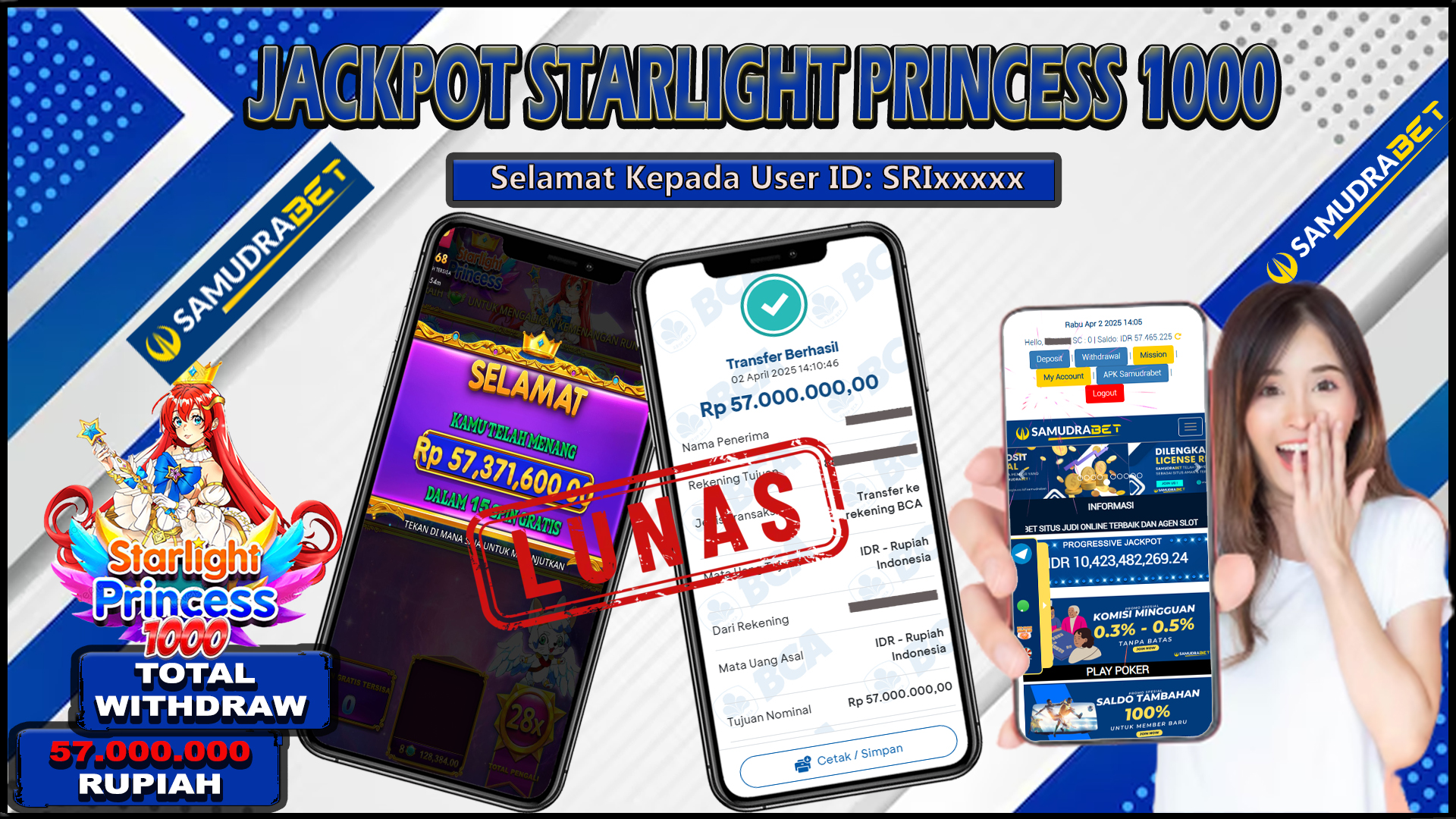 Samudrabet Jackpot Slot Rp 57.000.000 ~ Lunas